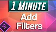 Premiere Pro : How to Add Filters to Video