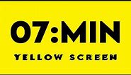 7 Minutes Bright Yellow Screen 4K #screensaver #yellow