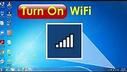 How to turn on wifi in windows 7