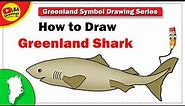 Greenland Shark Drawing | Greenland Symbol Drawing Series