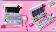 How to make Hello kitty Toy Laptop Phone Holder With paper/For online class/DIY Stationery Organizer