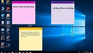 How to Fix All Sticky Notes Issues in Windows 10