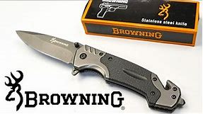 Browning Pocket Knife With Seatbelt Cutter and Window Breaker for Hunting, Fishing, and Hiking FA18