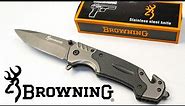 Browning Pocket Knife With Seatbelt Cutter and Window Breaker for Hunting, Fishing, and Hiking FA18