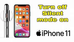 How to Turn off Silent mode on iPhone 11 (Mute Switch)