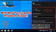 How to Turn on Wifi on Window 10 in Laptop | Wifi Not Turning on Problem Solved | Wifi Turned Off