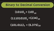 Binary Number System: Counting in Binary Number System | Binary to Decimal Conversion