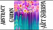 Easy floral Abstract step by step with Acrylic on Canvas The Art Sherpa | TheArtSherpa