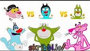 Guess The Drawing Challenge In Oggy Vs Jack Vs Pink Panther | Very Funny 😂