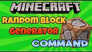 Minecraft Random Generator Command Block Tutorial (EASY)