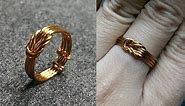 copper wire knot ring - handcrafted copper jewelry 147