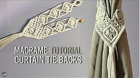 DIY Macrame Curtain Tie Backs | Cotton Rope Curtain Tie Back Tutorial