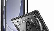 Fintie Shockproof Case for Samsung Galaxy Tab A9 Plus/A9+ 5G 11 Inch 2023 Model (SM-X210/X216/X218), Tuatara Rugged Unibody Hybrid Bumper Kickstand Cover Built-in Screen Protector, Black