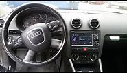 Audi A3 8P 2003-2008 1 Din to 2 Din console replace & android navigation installation