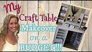 My Craft Table MAKEOVER on a BUDGET | DIY Craft Table | Michael's Craft Desk