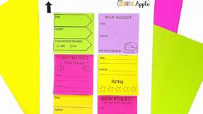 FREE Printable Post-It Note Template! - The Colorful Apple