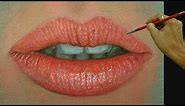 How to Paint Realistic Lips in Acrylic by JM Lisondra