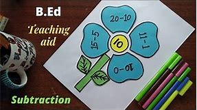 Flower subtraction for kids/maths teaching aid TLM/creative teaching materials/Gj studies 😀