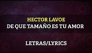 Hector Lavoe - ¿De Que Tamaño Es Tu Amor? (Letra Oficial)