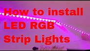 How to install LED RGB Strip Lights on Wall