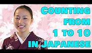 Counting from 1 to 10 in Japanese