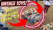 We bought his childhood toy collection at this yard sale!!!