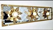 Diy 3D Gold Leaf Lighting on Mirror| Simple and Inexpensive Mirror Decor!