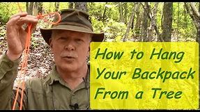 How to Hang Your backpack From a Tree