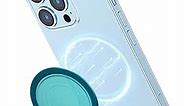 AUROX Compatible with MagSafe Base for iPhone 15/14/13/12 Magnetic Base Plate【Base Only】 Intended for Pop Socket Grip and Phone Ring Holder【Removable for Wireless Charging】(Translucent Mint)