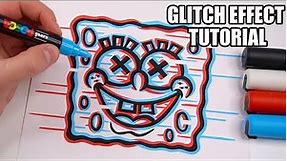 Mastering Glitch Art | A Drawing Tutorial for Glitch Effect | Easy Drawing