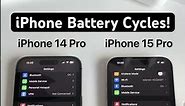FINALLY found iPhone 15 Pro Battery Cycle Counts!