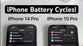 FINALLY found iPhone 15 Pro Battery Cycle Counts!