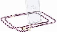 xouxou ® Smartphone Necklace for iPhone 12 Mini (Case with Cord Strap) in Bordeaux Camouflage