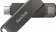 SanDisk 64GB iXpand Flash Drive Luxe for iPhone and USB Type-C Devices - SDIX70N-064G-GN6NN