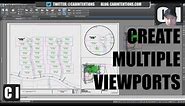 AutoCAD How to Create Viewports (Multiple Views & Circle Views) - New Layout Tutorial