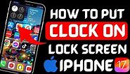 How to put clock on home Screen on iPhone iOS 17/2024