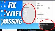 [SOLVED] WiFi Not Showing in Settings On Windows 10 | Missing WiFi Fix