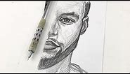 How to Draw Steph Curry: Step by Step (ONE PENCIL)