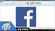 How to Draw Facebook logo in MS Paint from Scratch!