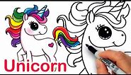 How to Draw a Cartoon Unicorn Farting Easy and Cute