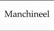 How to Pronounce Manchineel