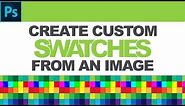 Photoshop Tutorial: How to create custom color swatches from an image.