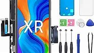 iPhone XR Screen Replacement 6.1'', LCD Display and 3D Touch Screen Digitizer Replacement Frame Assembly with Protector and Adhesive Strips, Compatible with iphone XR A1984, A2105, A2106, A2108