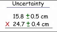 Uncertainty - Multiplication and Division