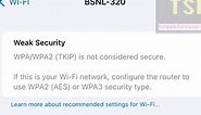 Weak Security iPad Wi-Fi | WPA/WPA2 (TKIP) is not considered secure