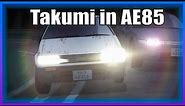 INITIAL D - Takumi Races in Itsuki's AE85 [HIGH QUALITY]