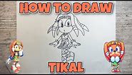 HOW TO DRAW TIKAL | SONIC X | Easy Step-by-Step Tutorial | FOR KIDS