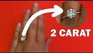 2 CARAT ROUND DIAMOND ON HAND (Size 6 Finger)