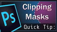 How to use CLIPPING MASKS - Photoshop Quick Tips