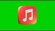 Apple Music 3D Logo | Green Screen Background Video